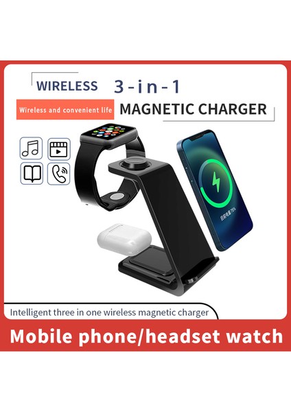 30W 3 In 1 Kablosuz Şarj Standı Hızlı Şarj Standı Istasyonu iPhone 14 13 12 11 x Xr 8 Apple Watch 6 7 8 Iwatch Pro (Yurt Dışından) fiyatları