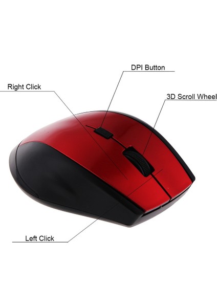 2.4ghz Kablosuz Fare Gamer Bilgisayar Pc Oyun Faresi USB Alıcısı ile Windows Win 7/2000/XP/VISTA Için Dizüstü Bilgisayar Aksesuarları (Yurt Dışından) fırsatları