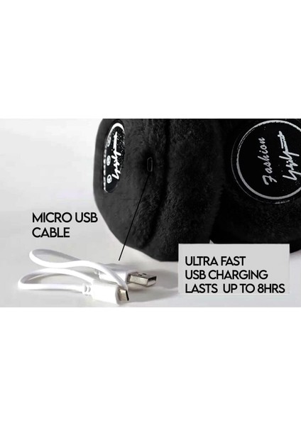 Kablosuz Bluetooth 5.0 Şarj Edilebilir Kulak Üstü Kulaklık Kulaklıkları, Ekstra Yumuşak ve Sıcak Kumaş, Mikrofon, Güçlü Çevresel Stereo Bas ve Pasif Gürültü Engelleme (Siyah) (Yurt Dışından) modelleri