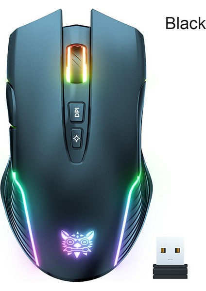 Onikuma 6400 Dpı Kablosuz Oyun Faresi Solunum LED Optik USB 7 Düğmeler Pembe Esport Gamer Bilgisayar Fareler Dizüstü Pc Için CW905 (Yurt Dışından)