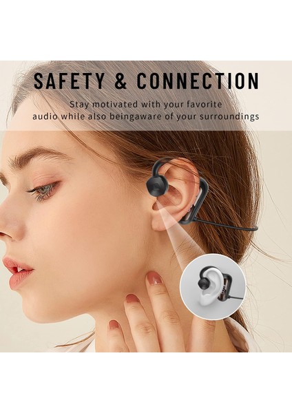 Açık Kulak Kulaklıkları Kablosuz Bluetooth 5.3 Dahili Mikrofonlu Hava Iletimli Kulaklık, Güç Ekranlı 30 Saat Spor Kulaklığı Koşu Için Hifi Stereo Ses Kulaklıkları, Cyclin (Yurt Dışından) modelleri