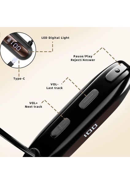 Açık Kulak Kulaklıkları Kablosuz Bluetooth 5.3 Dahili Mikrofonlu Hava Iletimli Kulaklık, Güç Ekranlı 30 Saat Spor Kulaklığı Koşu Için Hifi Stereo Ses Kulaklıkları, Cyclin (Yurt Dışından) fırsatları