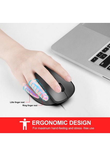 2.4g Kablosuz Fare, Sessiz Dikey Fare, Ergonomik Tasarım, Bilgisayar Ofisine Uygun (Yurt Dışından) fırsatları