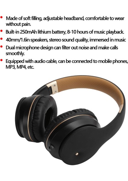 Kulak Üstü Kulaklıklar, Katlanabilir 250MAH Bluetooth 5.0 810 Saat, Aktif Gürültü Engelleme, Derin Bas Stereo Müzik, Rahat Protein Kulak Yastıkları, Seyahat/iş/oyun Için Kulaklık (Yurt Dışından) fiyatları