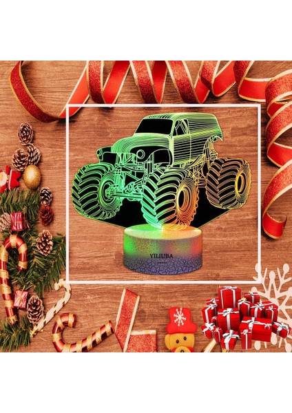 3D LED Illüzyon Lambası Canavar Kamyon, Gece Lambası (Yurt Dışından) modelleri