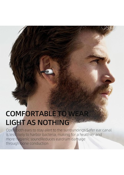 Kablosuz Kulak Klipsi Kemik Iletimli Kulaklıklar Bluetooth Açık Kulak Su Geçirmez Bluetooth Kemik Iletimli Kulaklıklar Kulak Klipsi Kemik Iletimli Kulaklık Seti Ağrısız Uzun Pil Ömrü (Yurt Dışından)