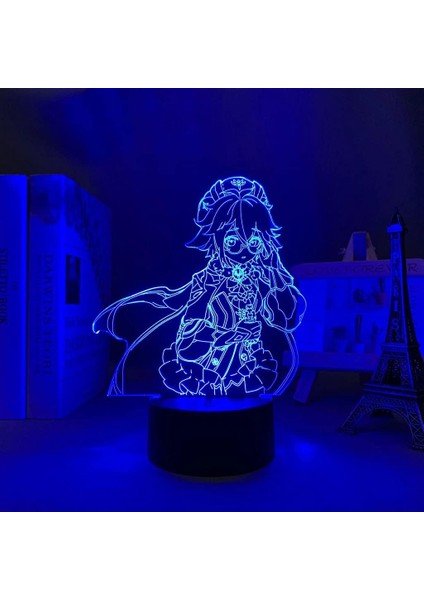 Genshin Impact Sükroz Lambası Oyun Işığı 3D LED Gece (Yurt Dışından)