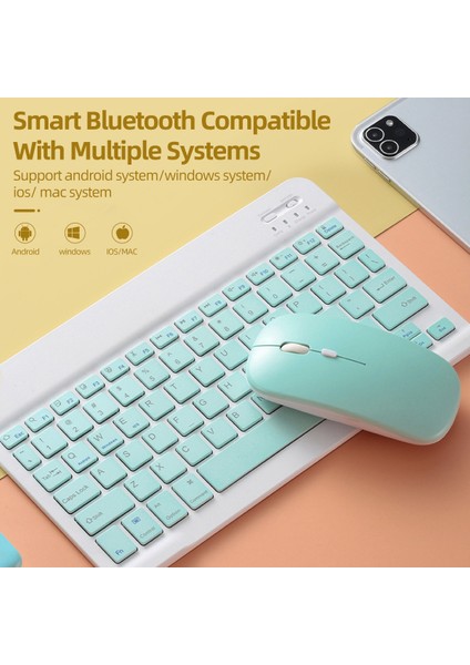 Sessiz Kablosuz Bluetooth Bilgisayar Mause Pembe Yeşil Ergonomik Mini Fare Pc Laptop ipad Için Optik Fareler (Yurt Dışından)