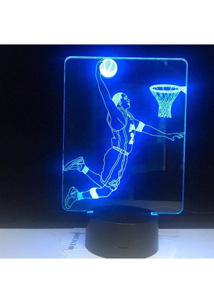 Gecekondu Dunk Şekil 3D LED Gece Lambası Uzaktan Kumanda (Yurt Dışından)