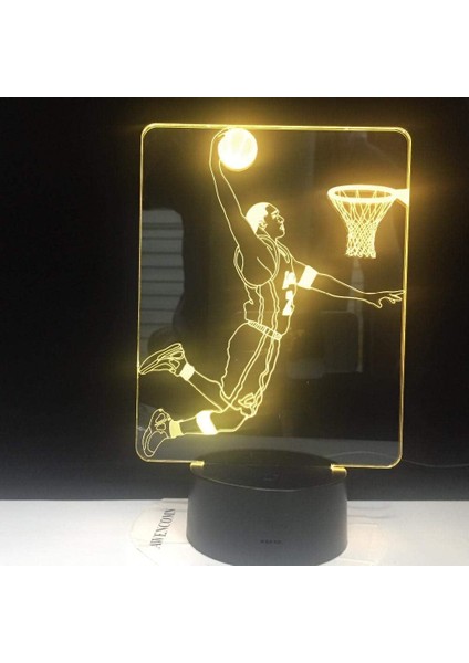 Gecekondu Dunk Şekil 3D LED Gece Lambası Uzaktan Kumanda (Yurt Dışından)