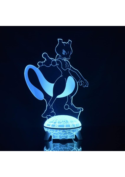 3D Kristal Top Lamba 3D Animasyon Oyuncak Ufo Gece Li Çok RENKLI-MT32 (Yurt Dışından)