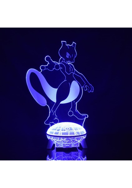 3D Kristal Top Lamba 3D Animasyon Oyuncak Ufo Gece Li Çok RENKLI-MT32 (Yurt Dışından)