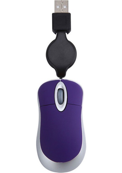 Optik Mini Geri Çekilebilir Fare Taşınabilir Mini USB Kablolu Fare Ergonomi Ev Ofis Fareleri Bilgisayar Pc Dizüstü Bilgisayar Için (Yurt Dışından)