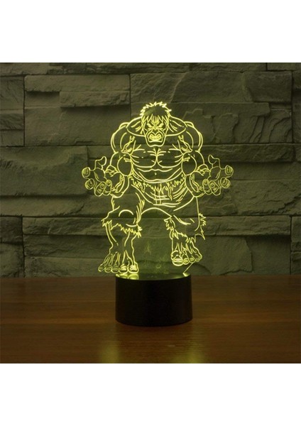 3D Optik Illüzyon Lambası, LED Gece Lambası USB Dokunmatik (Yurt Dışından)