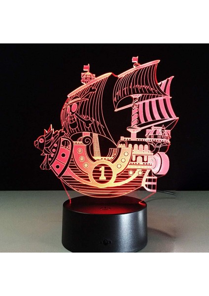 Korsan Gemisine Yakın 3D LED Çiçek Açan Lotus Optik Yanılsama Sensörü (Yurt Dışından)