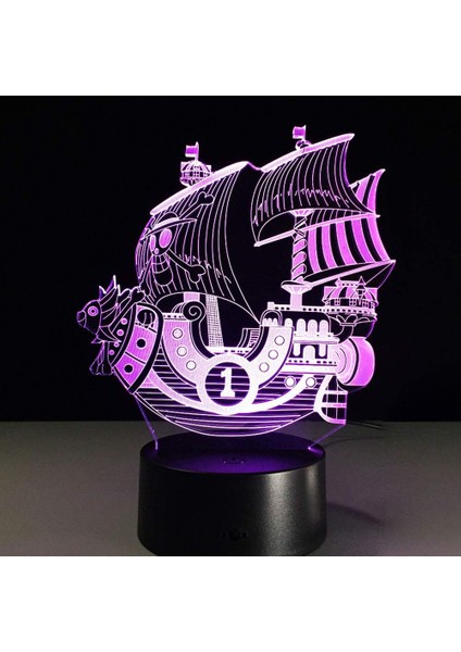 Korsan Gemisine Yakın 3D LED Çiçek Açan Lotus Optik Yanılsama Sensörü (Yurt Dışından)