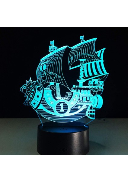 Korsan Gemisine Yakın 3D LED Çiçek Açan Lotus Optik Yanılsama Sensörü (Yurt Dışından)