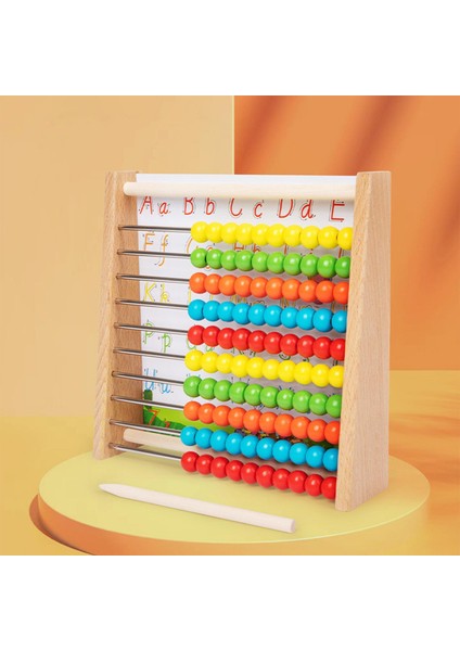 Ahşap Abaküs Eğitici Çerçeveleri Oyuncak Eğitici Oyuncaklar Çocuklar Için 20.1CMX20.1CMX5.6CM (Yurt Dışından)