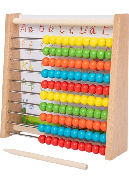 Ahşap Abaküs Eğitici Çerçeveleri Oyuncak Eğitici Oyuncaklar Çocuklar Için 20.1CMX20.1CMX5.6CM (Yurt Dışından)