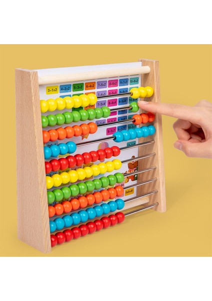 Ahşap Abaküs Eğitici Çerçeveleri Oyuncak Eğitici Oyuncaklar Çocuklar Için 20.1CMX20.1CMX5.6CM (Yurt Dışından)