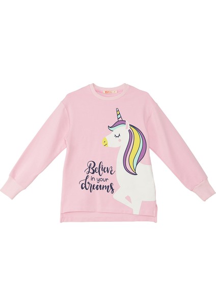 Unicorn Kız Çocuk Sweatshirt Tayt Takım