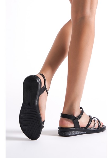 Kadın Dora Siyah Taşlı Sandalet modelleri
