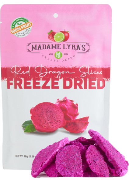 8'li Kutu * 16 GR Freeze Dried (Dondurularak Kurutulmuş) Ejder Meyvesi Dilimleri