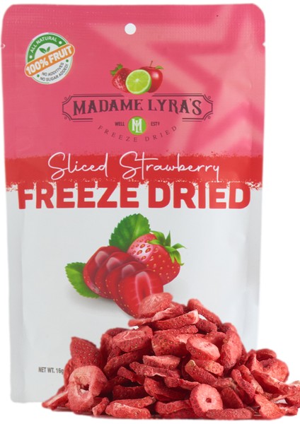 8'li Kutu x 16 gr Freeze Dried (Dondurularak Kurutulmuş) Çilek Dilimleri