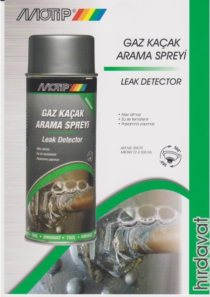 Gaz Kaçak Arama Spreyi 300 Ml.