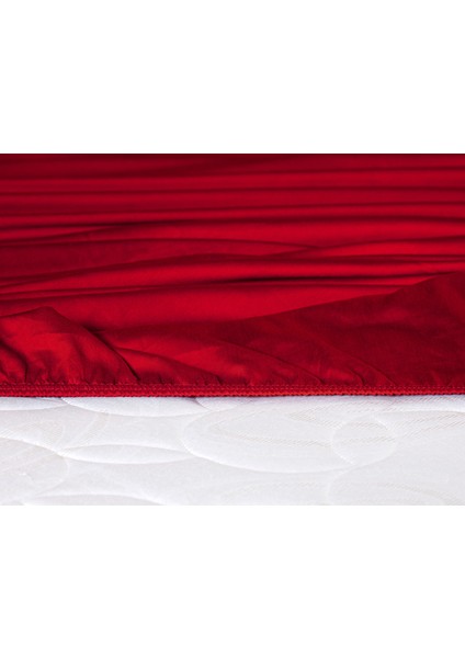 Ciel Tek Kişilik Plus Lastikli Saten Çarşaf - Kırmızı fiyatları