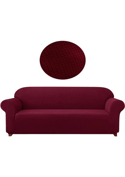 Likralı Lastikli Esnek Yıkanabilir Pitikare Desen Üç Kişilik Koltuk Örtü