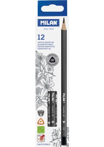 71230612 Graphıte 6b Üçgen Kurşun Kalem - 12ADET