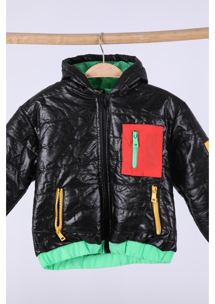 Kapüşonlu İçi Peluş Erkek Çocuk Mont 3121