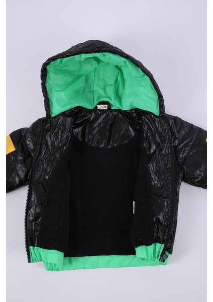 Kapüşonlu İçi Peluş Erkek Çocuk Mont 3121