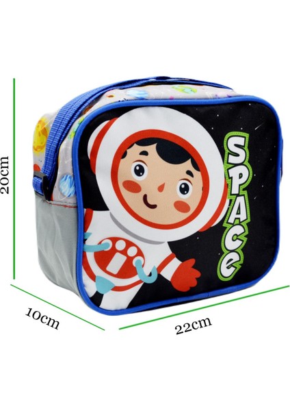 3 Bölmeli Ilkokul Okul Sırt Çantası ve Beslenme Çantası Space Gri