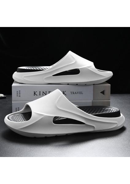 Yeni Stil Erkek Terlik Yaz Moda Basit Dış Giyim Kalın Alt Kaymaz Açık Spor Eğlence Plaj Erkekler Flip Flop (Yurt Dışından)