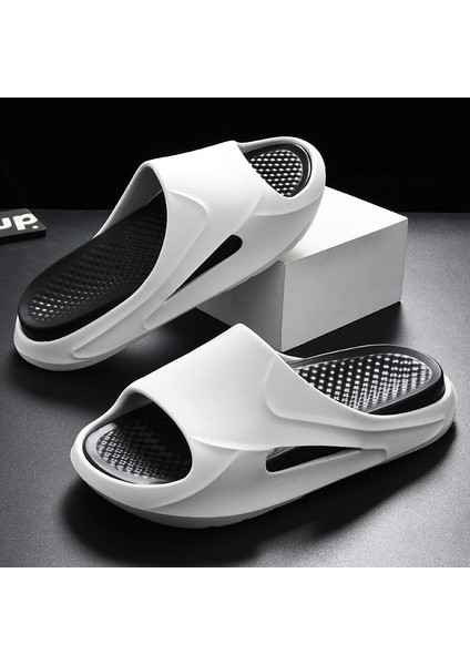 Yeni Stil Erkek Terlik Yaz Moda Basit Dış Giyim Kalın Alt Kaymaz Açık Spor Eğlence Plaj Erkekler Flip Flop (Yurt Dışından)