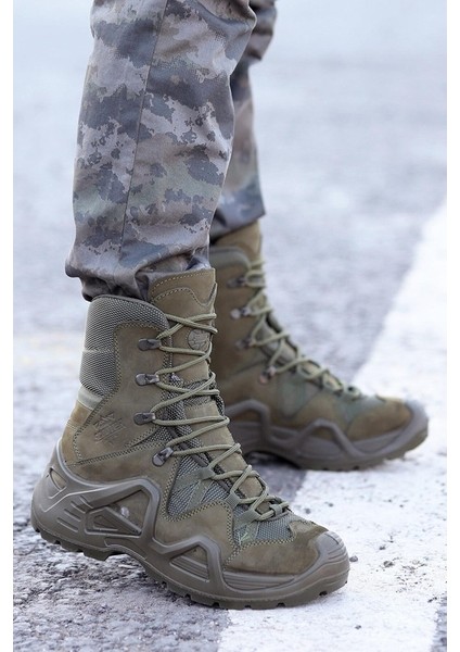 P1490NH Deri Su Geçirmez Tactical Haki Erkek Postal Bot