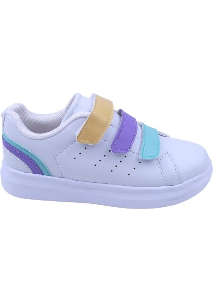 Arel Beyaz-Mor Kız Çocuk Spor Ayakkabı