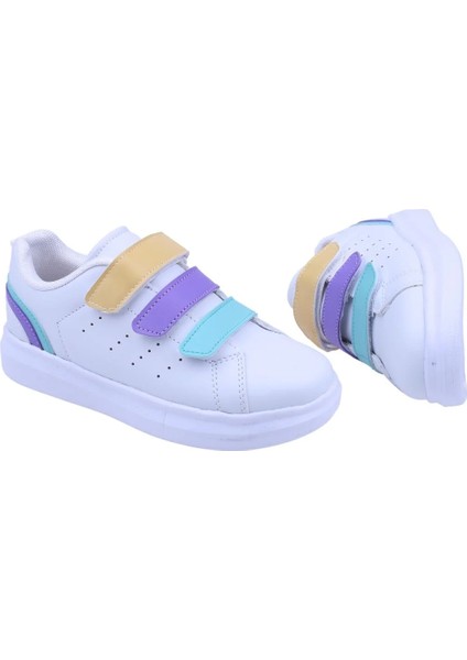 Arel Beyaz-Mor Kız Çocuk Spor Ayakkabı modelleri