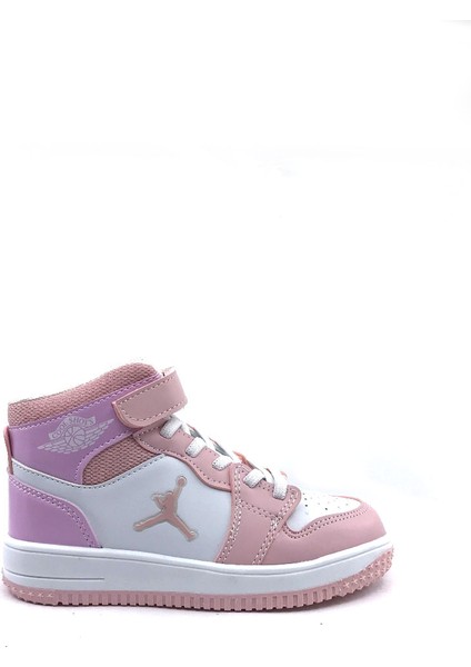 Haykat Lila-Pembe Kız Çocuk Uzun Günlük Sneaker Spor Ayakkabı