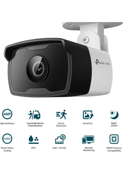 Vıgı C340I (2.8 mm) 4 mp Outdoor Ir Bullet Network Camera