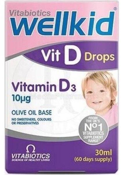 Wellkid Vit D Drops Vitamin D3 10mcg 30ml Sprey 5021265220038