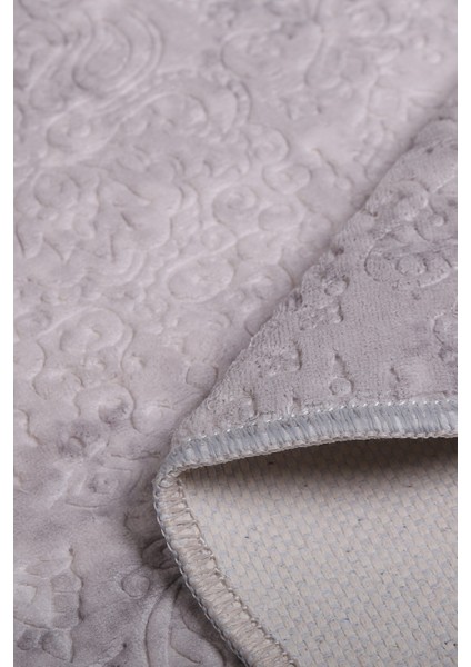 Nova Gri Yuvarlak 160X160 cm Büyük Ebat Banyo Halısı Kaymaz Tabanlı Yıkanabilir Banyo Paspası fiyatları