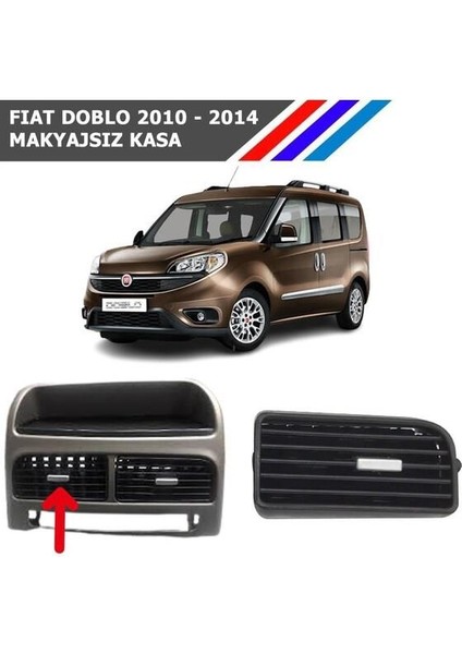 Fiat Doblo Orta Sol Havalandırma Izgarası Gri Düğmeli 2010- 2014 Makyajsız Kasa M742