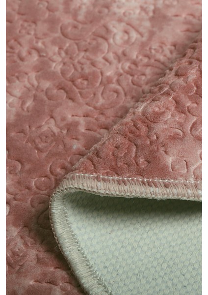Nova Pembe 120X180 cm Büyük Ebat Banyo Paspası Kaymaz Peluş Saçaklı Püsküllü Banyo Halısı