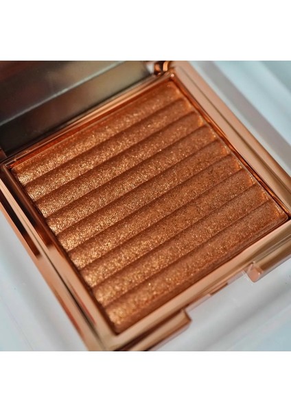 Golden Copper Bronze Star Shine Highlighter Işıltılı Ipeksi Saten Aydinlatici Vegan Makeup Glow