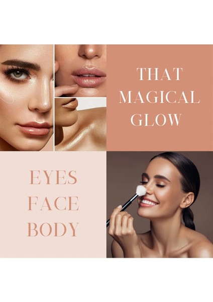 Golden Copper Bronze Star Shine Highlighter Işıltılı Ipeksi Saten Aydinlatici Vegan Makeup Glow indirimleri