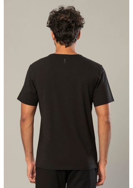 Siyah Erkek Modal Comfort Fit Basic T-Shirt 239