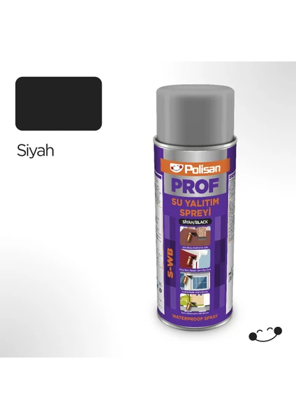 Polisan Prof Siyah Su Yalıtım Spreyi (S-WB) 500 ml